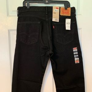 Men’s Black Levi’s 505 Regular Fit Jeans